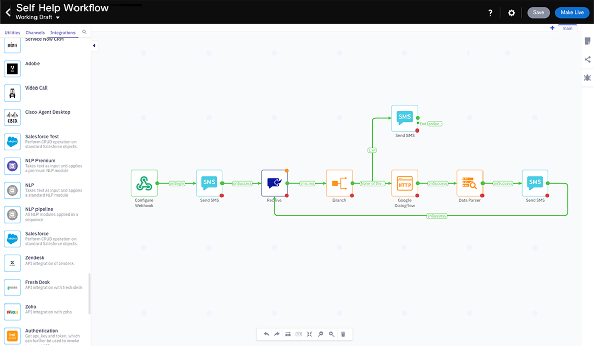 screenshot of Webex Connect